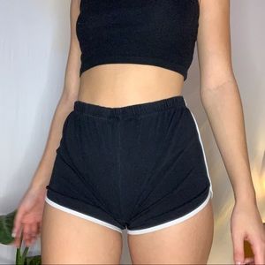 Black sleep shorts